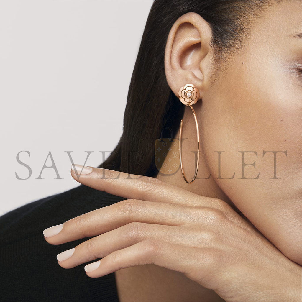 Ch*el extrait de camÉlia hoop earrings j11844